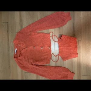 knit sweater and tank set